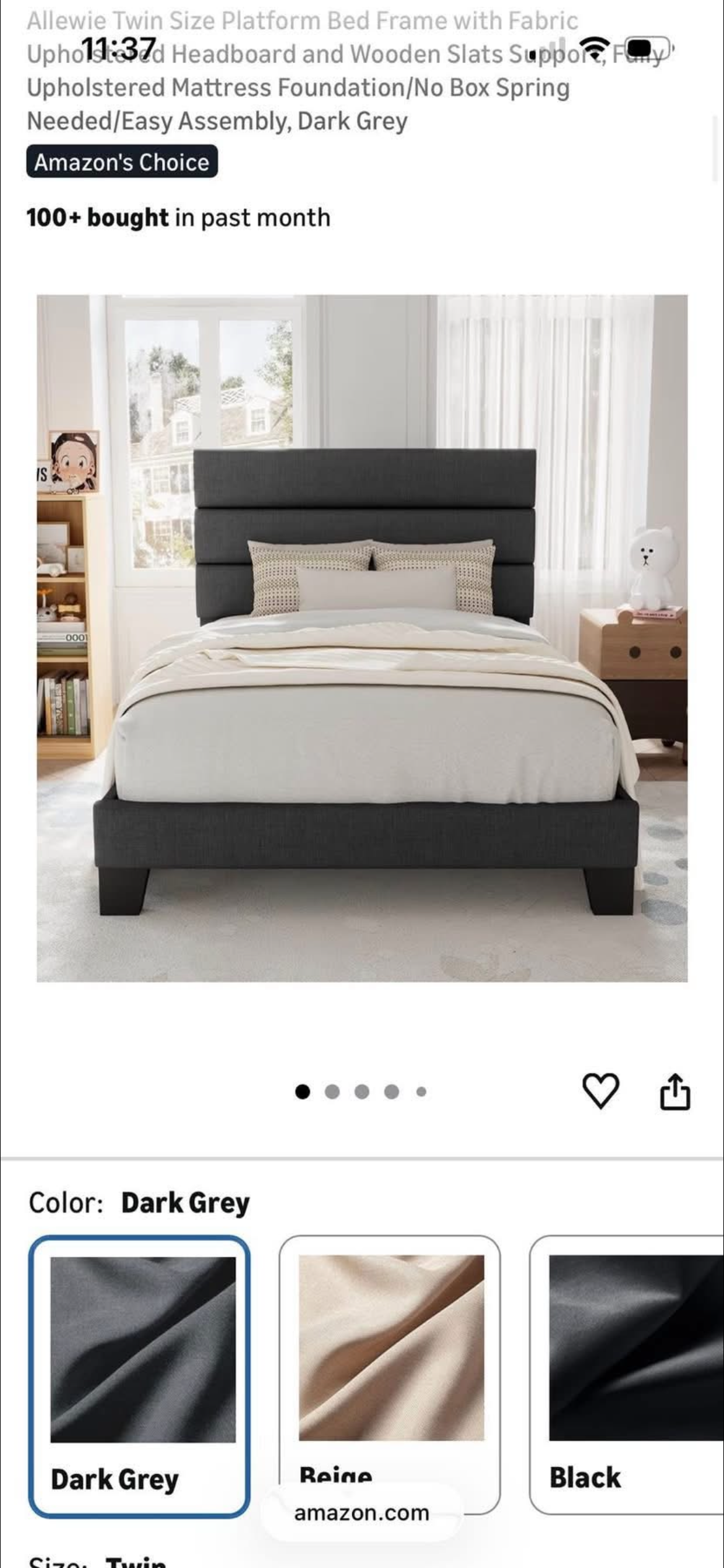 Twin bed frame only